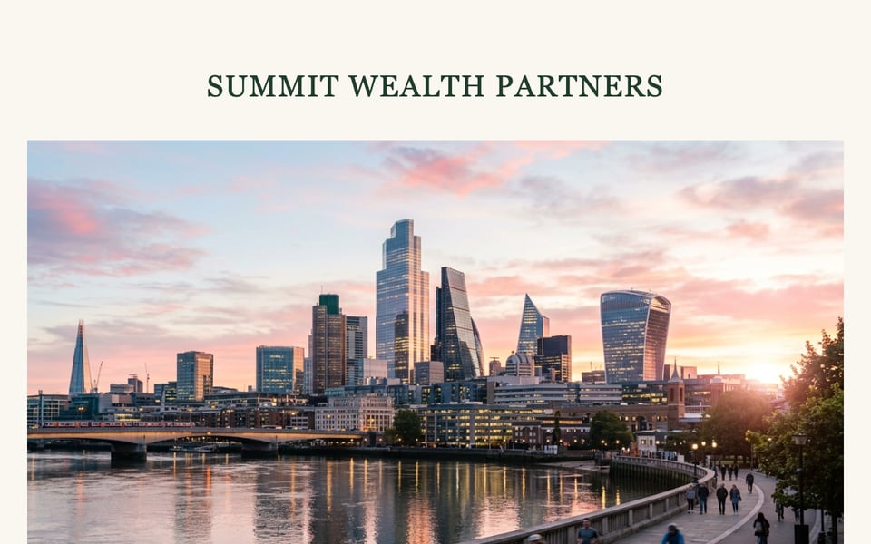Summit Wealth Partners invitation to a live Q3 2026 market outlook webinar, with a compliance disclaimer in the footer
